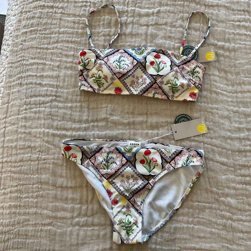 Boden Floral 2 piece Bikini Set New With Tags